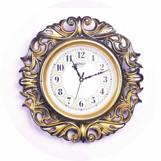 Gothic Bordered Round Wall Clock