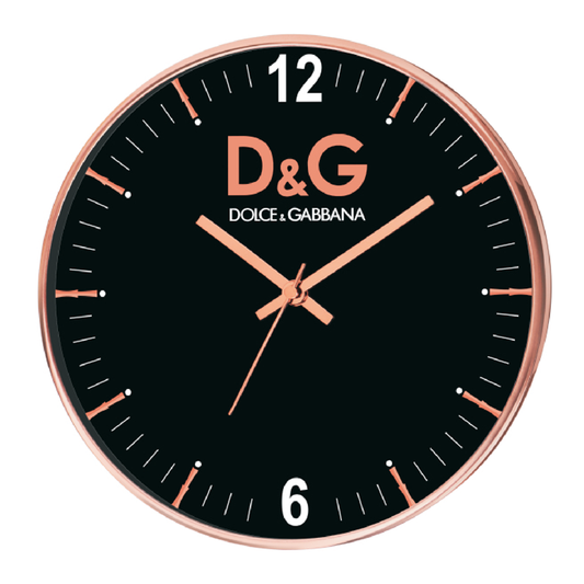 D&G - 12 inch Rose gold finish promotional wall clock