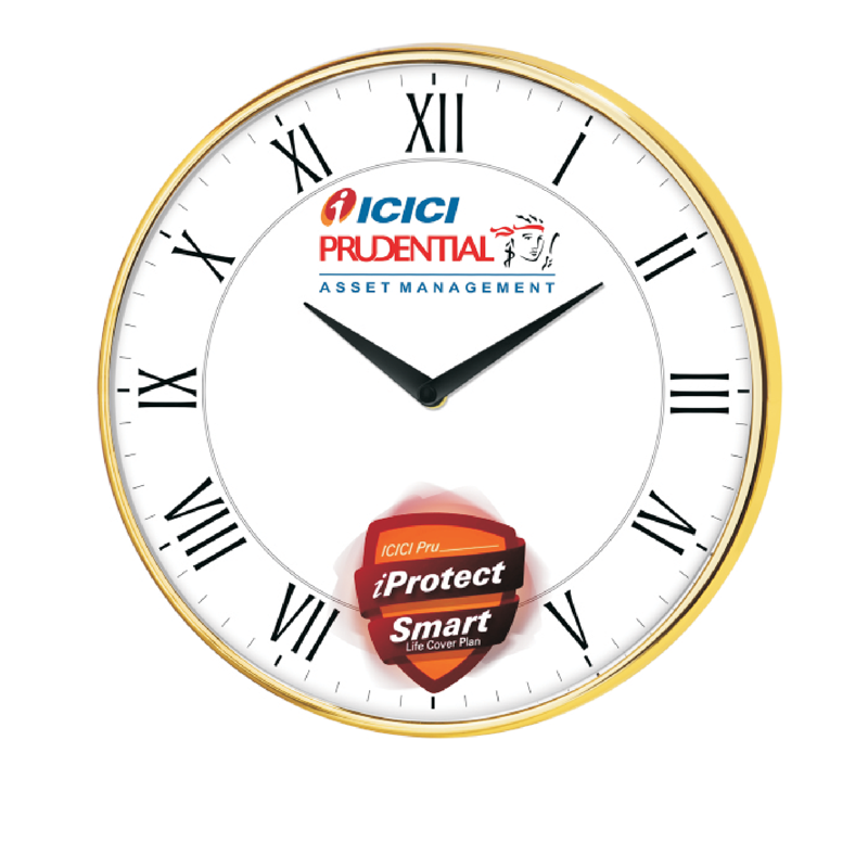 ICICI PRUDENTIAL - 12 INCH Chrome Finish with Bottom ROTATING LOGO