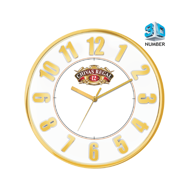 Chivas Regal  - 12 inch promotional clock with 3d numbers