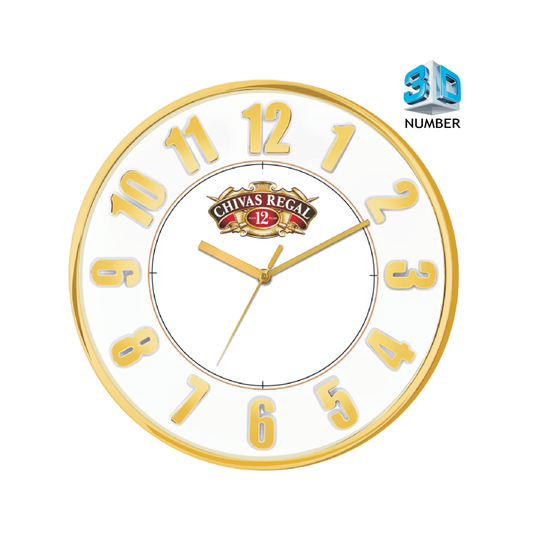Chivas Regal  - 12 inch promotional clock with 3d numbers