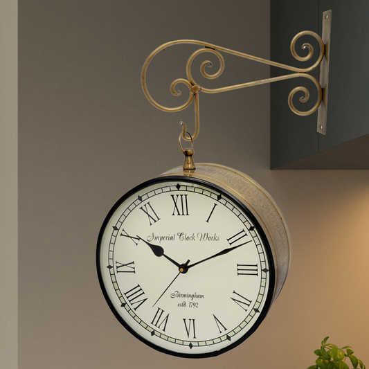 Hanging Double Sided Clock- 6 inch / 8 inch / 10 inch / 12 inch