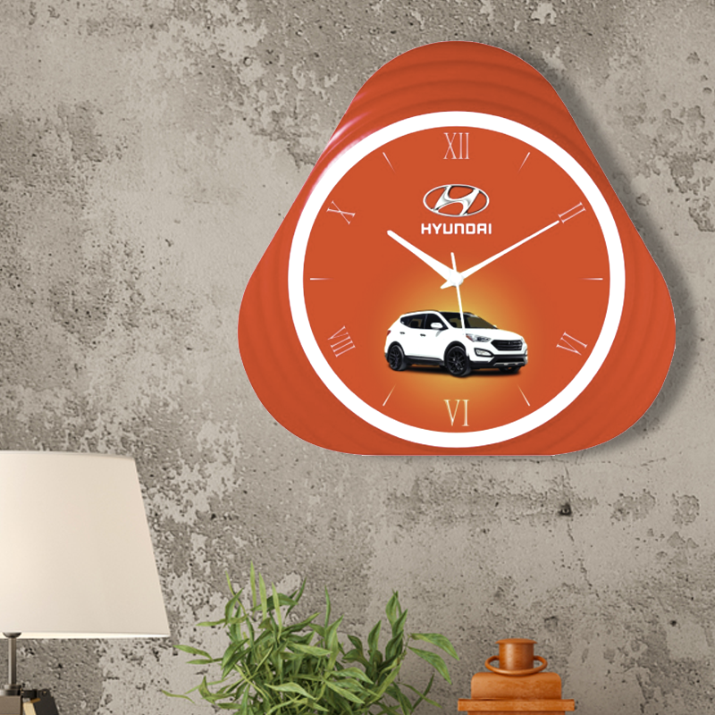 Hyundai - 11 inch promotional wall clock - Triangular Clock