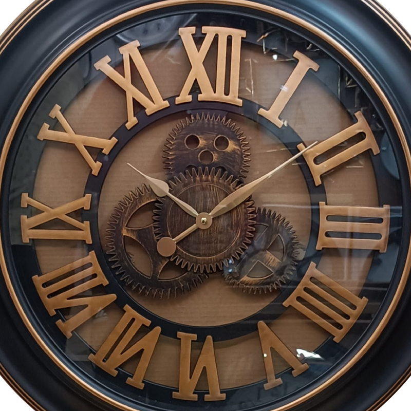 Extra Large Gear Clock Transparent Background - Dummy Gear Clock - plastic Body - 28 inch Diameter