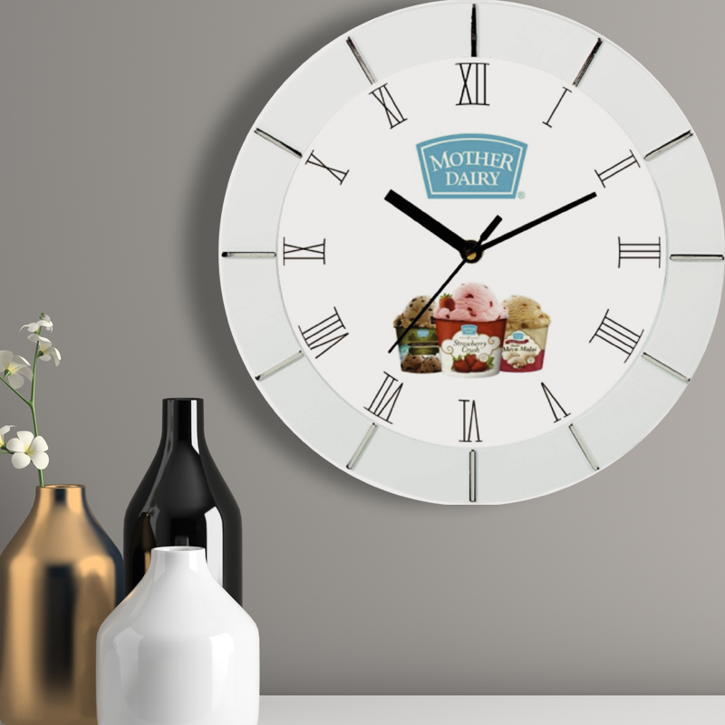 Mother Dairy - 9 inch x 9 inch plastic Promotional Wall clock