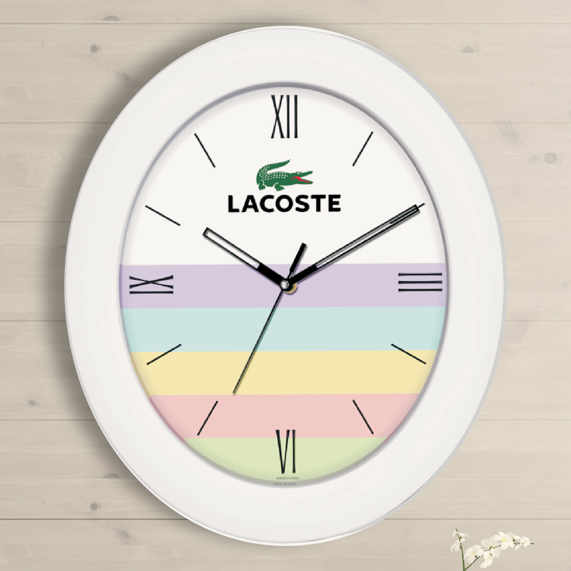 LACOSTE - Oval Promotional Wall Clock - 14 inch x 12 inch