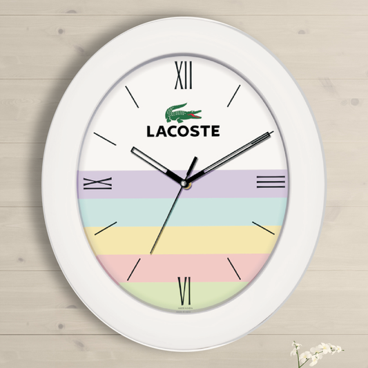 LACOSTE   - Oval Promotional Wall Clock  - 14 inch x 12 inch