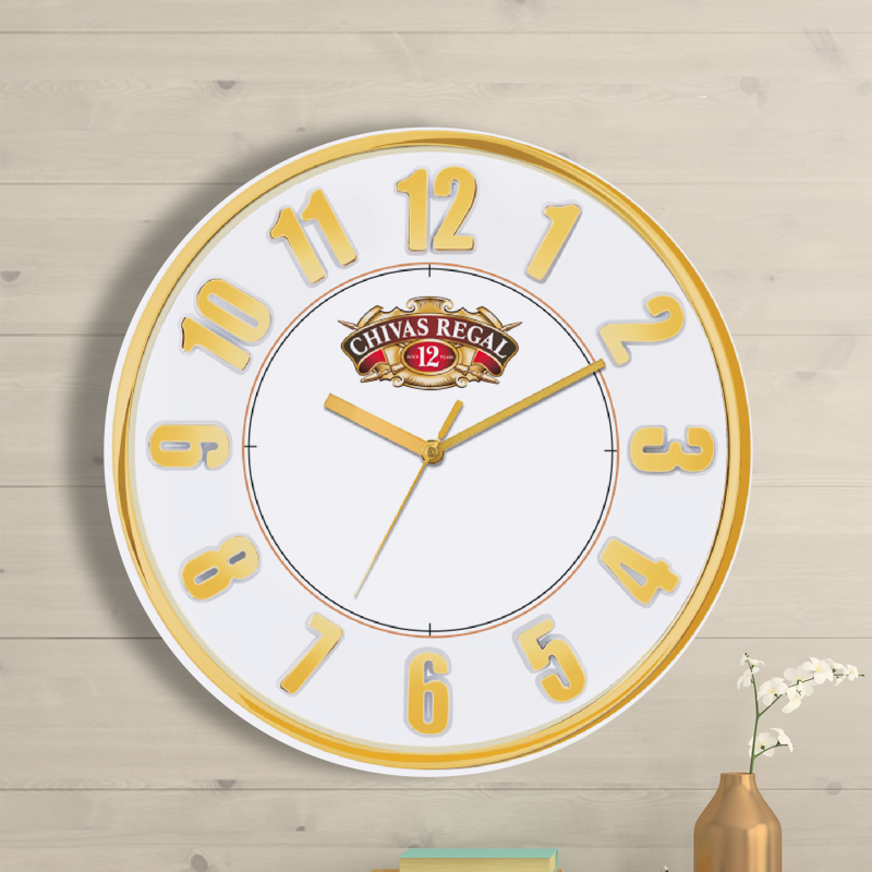Chivas Regal - 12 inch promotional clock with 3d numbers