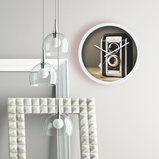 Plastic Wall Clock with Printed Camera