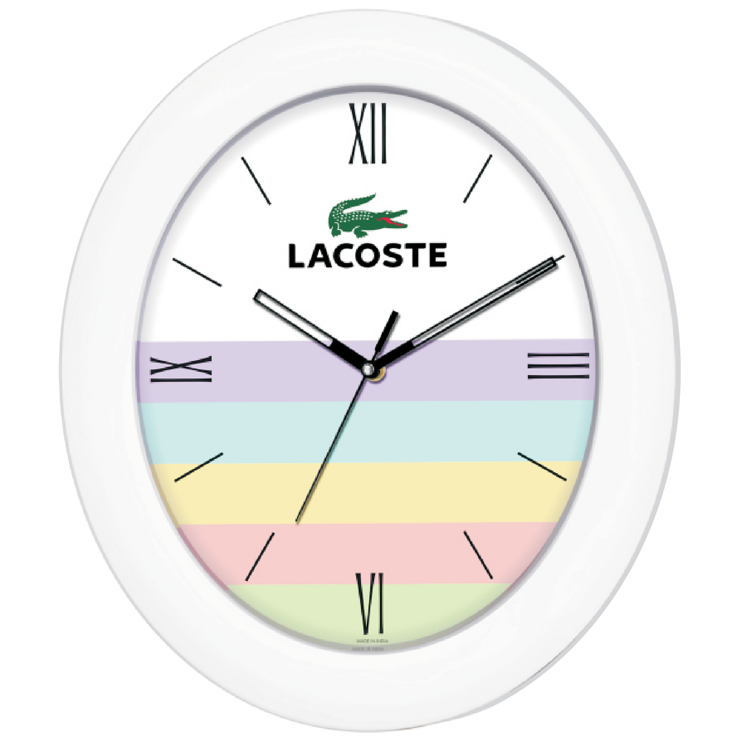 LACOSTE - Oval Promotional Wall Clock - 14 inch x 12 inch