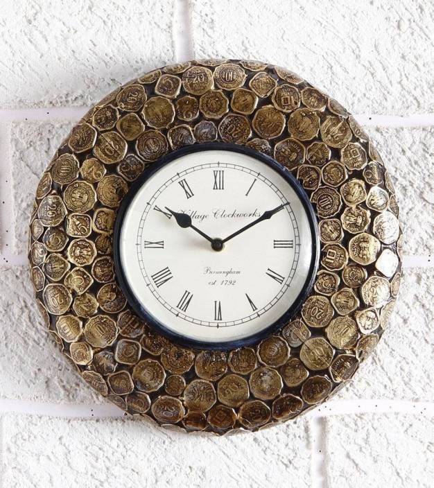 Coin Wall Clock , 12 X 12 inch