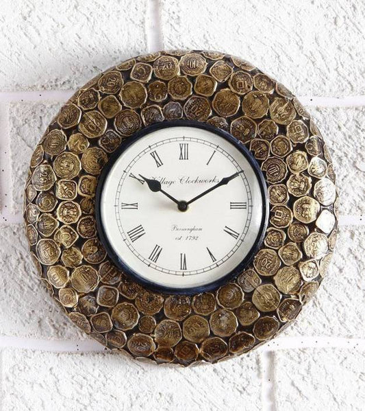 Coin Wall Clock , 12 X 12 inch
