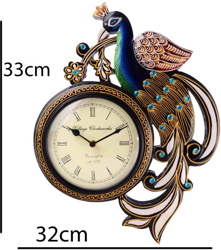 Jaipuri Art HandCrafted Clock , 12 X 12 Inches