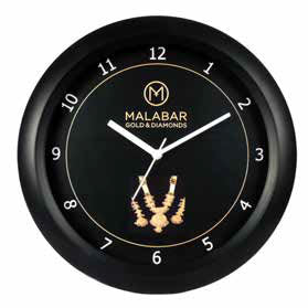 Black Round Plastic Clock with Custom Logo for Corporate Gifting