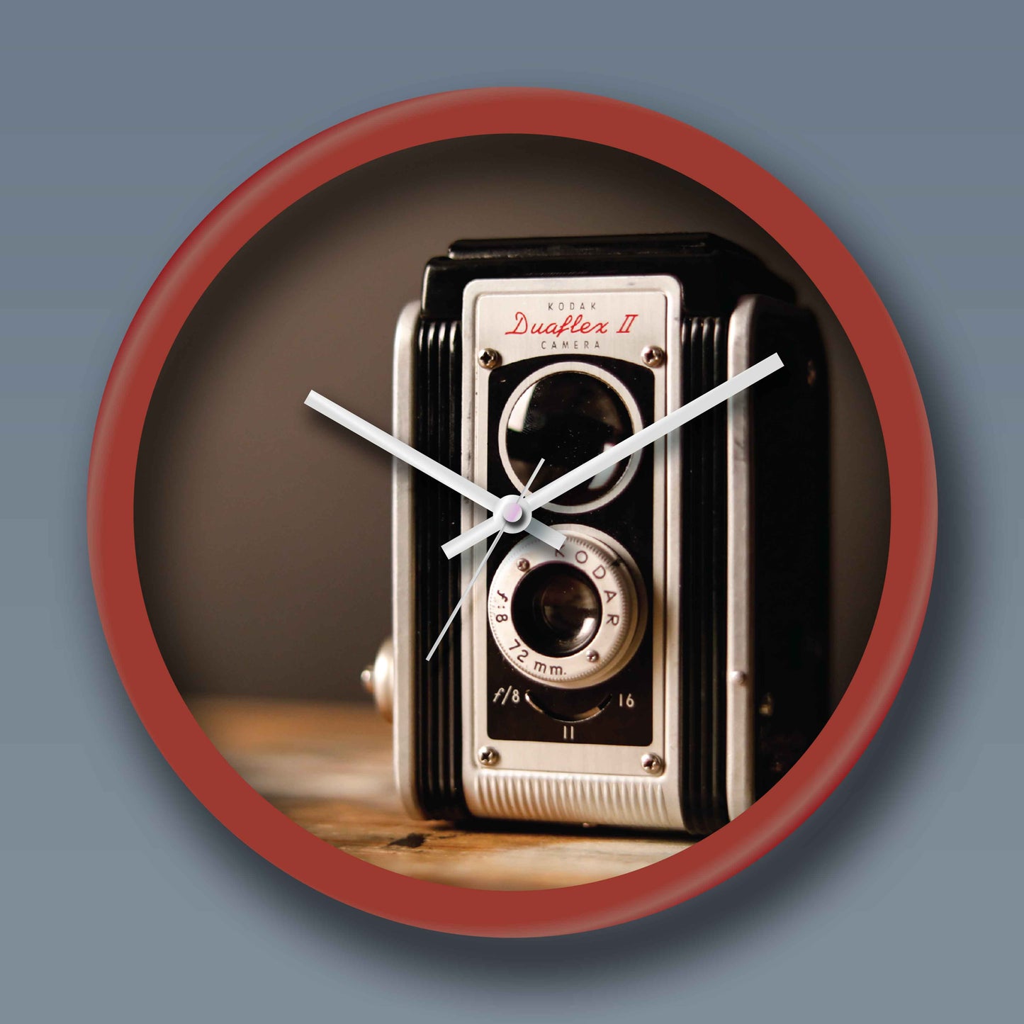 Plastic Wall Clock with Printed Camera