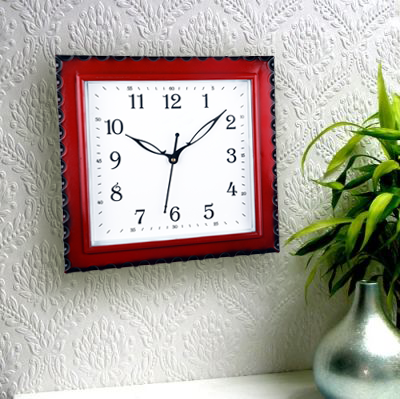 Grooved border wall Clock