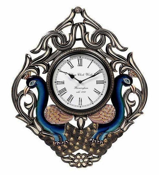 Twin Peacock, 24 x 24 inch