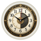 Antique 11-Inch Wall Clock with Numeric & Symbolic Dial – Vintage Look, Plastic Frame