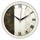 Elegant 11-Inch Roman Numeral Wall Clock – Vintage Dual-Tone Design, Plastic Frame
