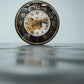Vintage Steampunk Wall Clock with World Map Dial & Golden Gears – 16 Inch Decorative Metal Clock