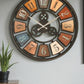 Vintage Industrial Gear Wall Clock – 20 Inch Decorative Roman Dial for Living Room & Office