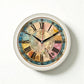 Colorful Vintage Roman Numeral Wall Clock – 11-Inch Plastic Artistic Dial