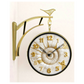 Elegant 12 Inch Double-Sided Wall Clock with Golden Shell Dial – Premium Plastic Frame (Copy)
