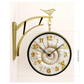 Elegant 12 Inch Double-Sided Wall Clock with Golden Shell Dial – Premium Plastic Frame (Copy)