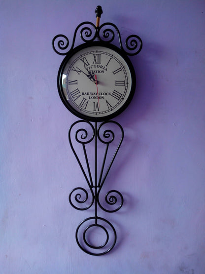 Metal wrought iron Vintage Clock