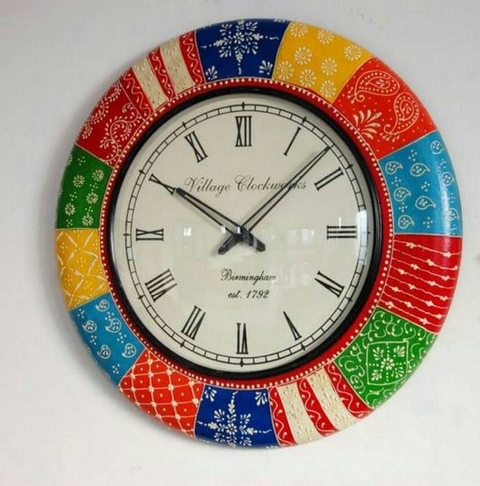 Hand Painted Wall Clock 18 X 18 inch