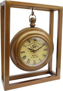 Double side Hanging Clock in Metal Frame, Table clock