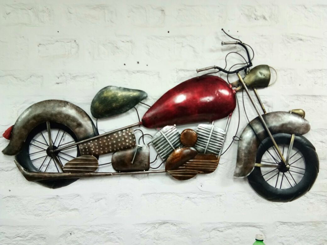 Retro Motorcycle Wall Hanging ,60 inch x 31 inch
