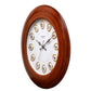 Wooden colored, ultra sleek , 15 inch ,Plastic Round Wall clock