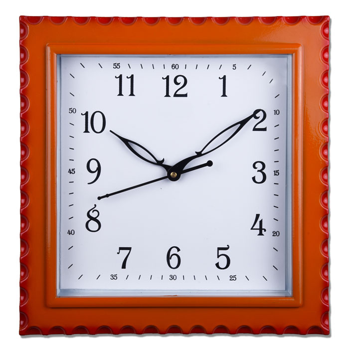 Grooved border wall Clock