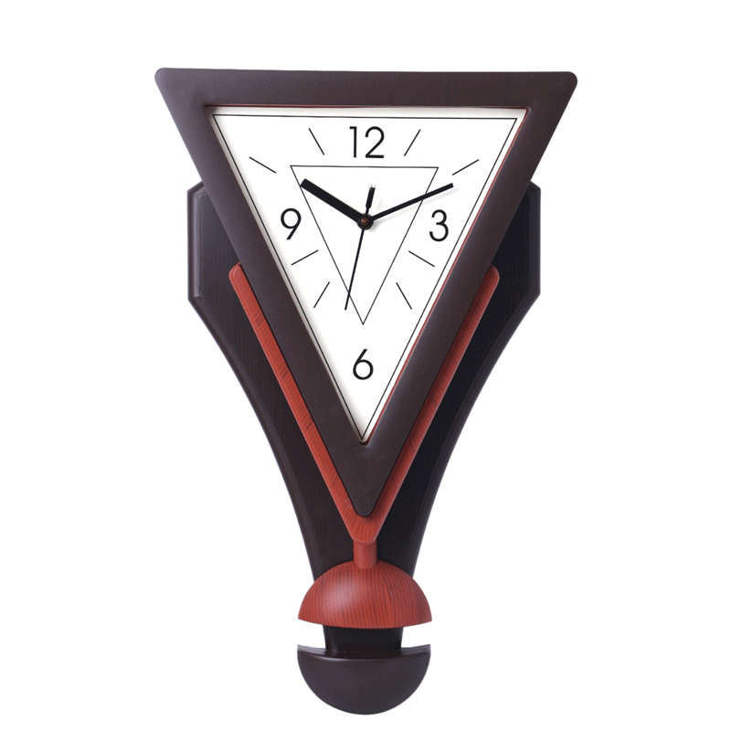 Small Inverted Triangle Shaped Plastic Pendulum Clock – Eleven55