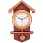 Small Wooden colored , Hut Shaped Pendulum Clock