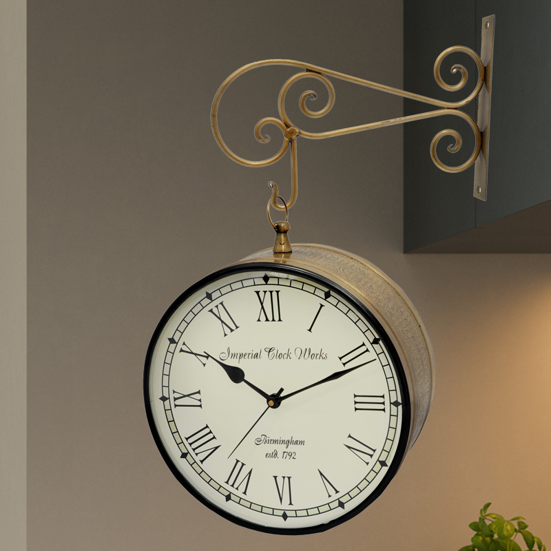 Hanging Double Sided Clock- 6 inch / 8 inch / 10 inch / 12 inch