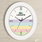 LACOSTE   - Oval Promotional Wall Clock  - 14 inch x 12 inch
