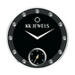 KK jewels - 12 inch - Diamond studded promotional wall clock with chrome ring