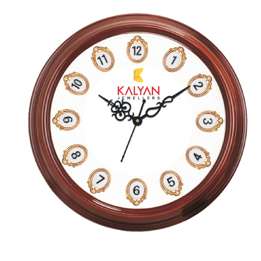 Kalyan Jewellers- 14 inch Promotional Wall Clock with 3d Numbers
