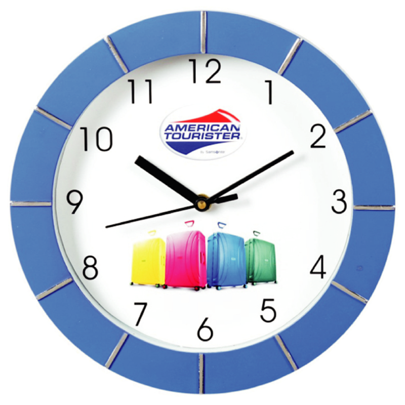 American Tourister - 9 inch x 9 inch plastic Promotional Wall clock