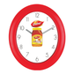 Dabur Honey - Oval Promotional Wall Clock with Revolving Logo  - 14 inch x 12 inch