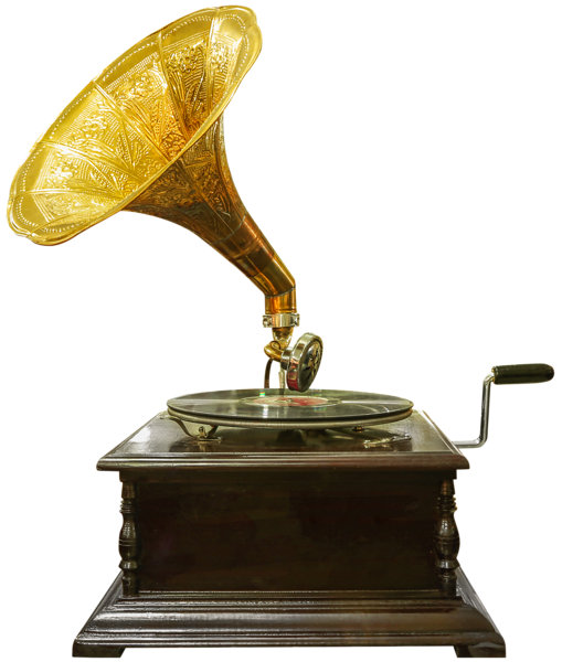 Wooden Gramophone, Manual wind up + One Free record.