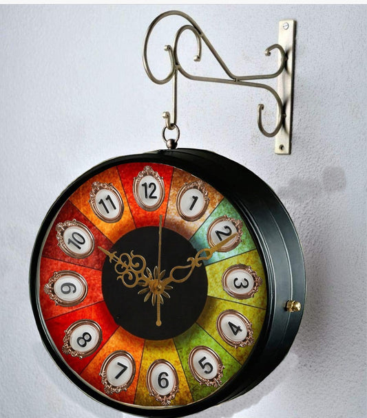 Multi colored Station Clock - Double Sided Display