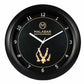 Black Round Plastic Clock with Custom Logo for Corporate Gifting