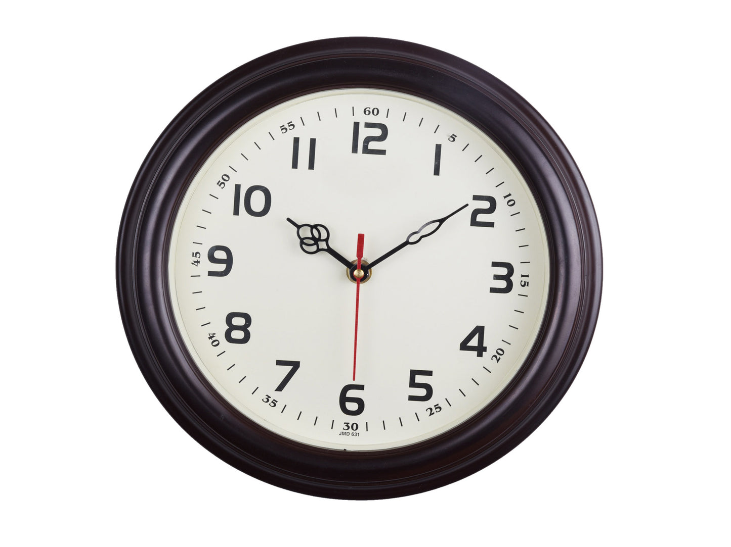 Brown Clock with contoured border