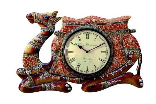 Rajasthani Camel Wall Clock, 14 x 18 inch